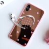 Lovely Heart Kickstand Phone Cover Case For iPhone 11 Pro XS Max XR X 8 7 6 6S Plus Glitter Mirror Cases Coque For iPhone 11 Pro