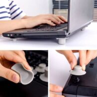 4pcsset Portable Laptop Stand cooling pad anti-slip pad Laptop cooling air exhaust base bracket desk organizer office supplies