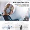 Active Noise Cancelling Headphones Wireless Bluetooth Earphones With Case Box Over Ear Headset With Microphone For Cell Phones