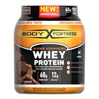 Body Fortress Super Advanced Whey Protein Powder, Chocolate, 60g Protein, 2lb, 32oz