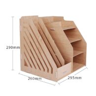 DIY Desktop Wooden Document Tray Storage Box Multifunction Pen Pencil File Holder Office Desk Organizer School Supplies 79250