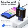 GTWIN USB Charger Quick Charge 3.0 EU US Plug Mobile Phone Adapter For iPhone Samsung Xiaomi Smartphone Tablet Fast Wall Charger