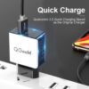 QGEEM QC 3.0 USB Charger Fiber Drawing Quick Charge 3.0 Fast Charger Portable Phone Charging Adapter for iPhone Xiaomi Mi9 EU US 7