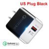 QGEEM QC 3.0 USB Charger Fiber Drawing Quick Charge 3.0 Fast Charger Portable Phone Charging Adapter for iPhone Xiaomi Mi9 EU US 7